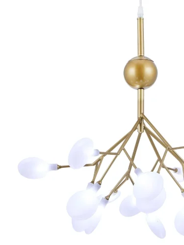 Светильник подвесной GRACE 75124/12С GOLD SATIN Natali Kovaltseva белый на 18 ламп, основание золотое в стиле современный ветви фото 3